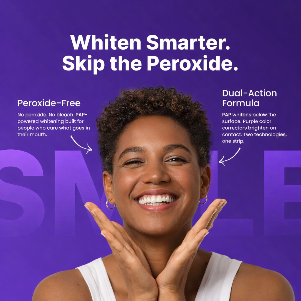 Tiras blanqueadoras moradas