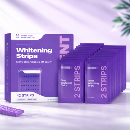 Tiras blanqueadoras moradas