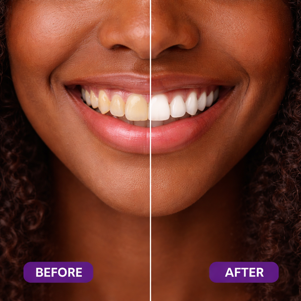 Tiras blanqueadoras moradas